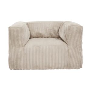 Fauteuil en velours côtelé Slow Cub Ivory