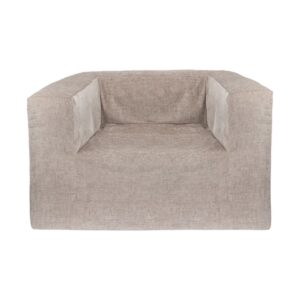 Fauteuil en velours chenille Slow Cub Amande