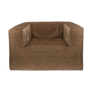 Fauteuil en velours chenille Slow Cub Noisette
