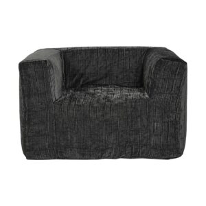Fauteuil en velours froissé Slow Cub Anthracite