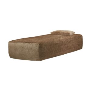 Banquette méridienne en velours chenille Slow Daybed Noisette