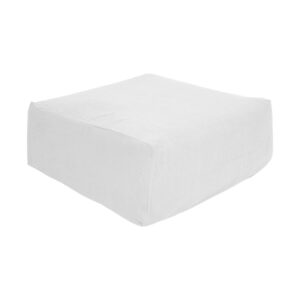 Pouf repose-pieds en lin lavé Slow Pouf Blanc