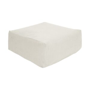 Pouf repose-pieds en lin lavé Slow Pouf Craie