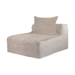 Chauffeuse en velours chenille Slow Solo Amande