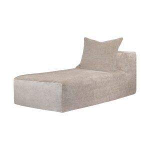 Méridienne en velours chenille Slow Chill Amande