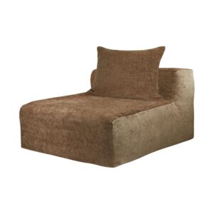 Chauffeuse en velours chenille Slow Solo Noisette