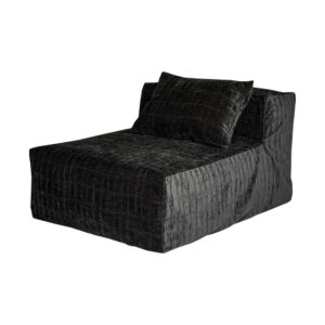 Chauffeuse en velours froissé Slow Solo Anthracite