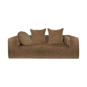 Canapé 3 places en velours chenille Urban Coopl Noisette
