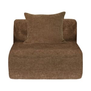 Chauffeuse en velours chenille Urban Solo Noisette
