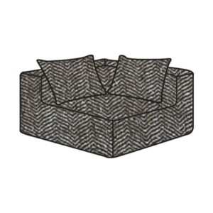 Module d'angle en chevron Slow Coin Noir