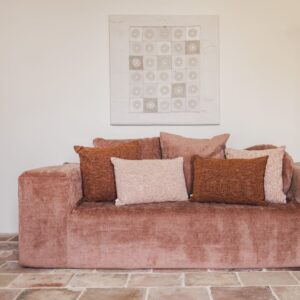 Canapé 3 places en velours chenille Urban Coopl Rosebud, vue 2