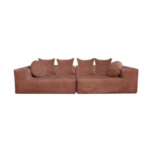 Canapé 4 places en velours chenille Urban Family Rosebud