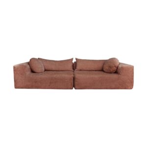 Canapé 4 places en velours chenille Slow Family Rosebud