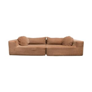 Canapé 4 places en jacquard Slow Family Cognac