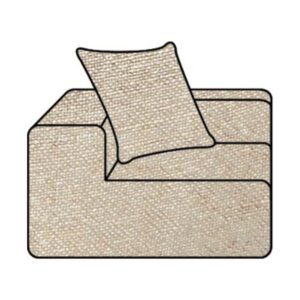 Module d'angle en lin grosse trame Urban Coin Naturel