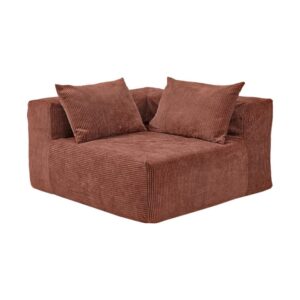 Module d'angle en velours côtelé Slow Coin Cinnamon