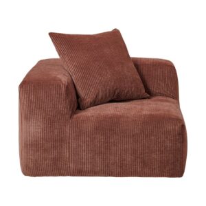 Module d'angle en velours côtelé Urban Coin Cinnamon