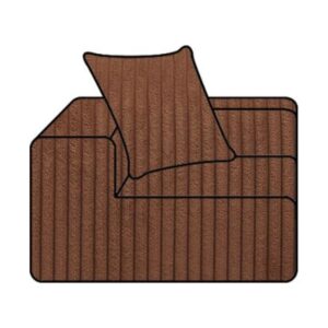 Module d'angle en velours côtelé Urban Coin Hazel