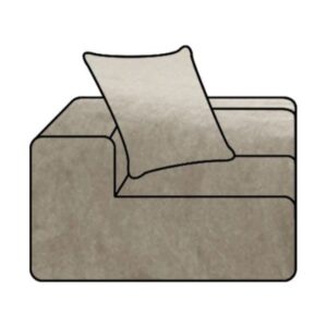 Module d'angle en velours lisse Urban Coin Wolf