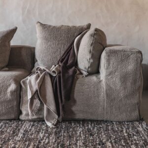 Module d'angle en lin grosse trame Urban Coin Naturel, vue 2