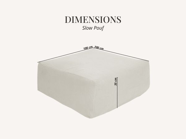 Slow Pouf, dimensions