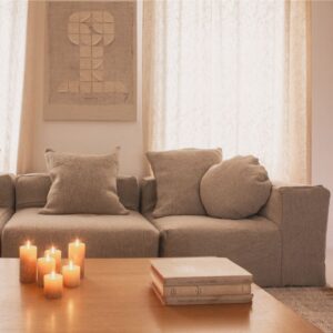 Chauffeuse en lin grosse trame Urban Solo Naturel, vue 2