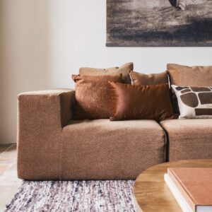 Module d'angle en jacquard Urban Coin Cognac, vue 2