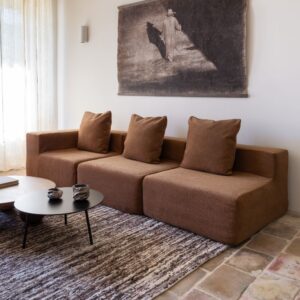 Chauffeuse en jacquard Urban Solo Cognac, vue 2