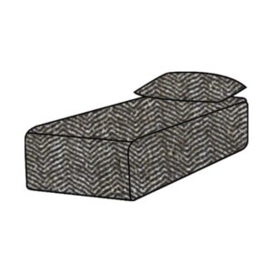Banquette méridienne en chevron Slow Daybed Noir