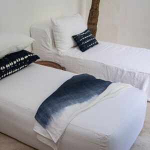 Banquette méridienne en lin lavé Slow Daybed Craie, vue 2