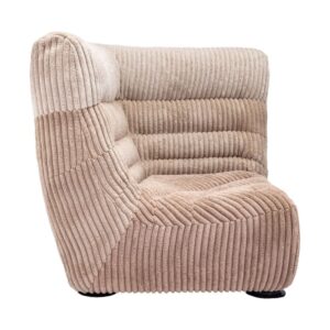 Module d'angle en velours boudoir Divan Closed Shady