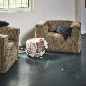 Fauteuil en velours côtelé Slow Cub Sépia, vue 2