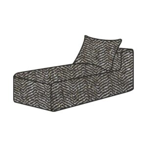 Méridienne en chevron Slow Chill Noir