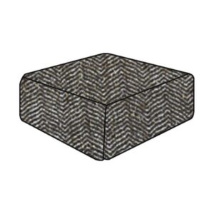 Pouf repose-pieds en chevron Slow Pouf Noir