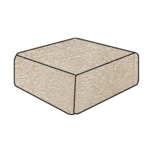 Pouf repose-pieds en lin grosse trame Slow Pouf Naturel