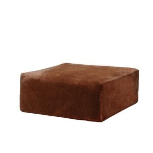 Pouf repose-pieds en velours façonné Slow Pouf Cuivre