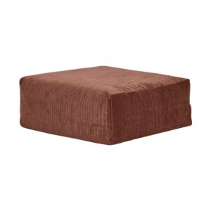 Pouf repose-pieds en velours côtelé Slow Pouf Cinnamon