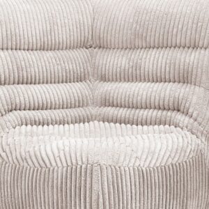 Module d'angle en velours boudoir Divan Closed Bone, vue 2